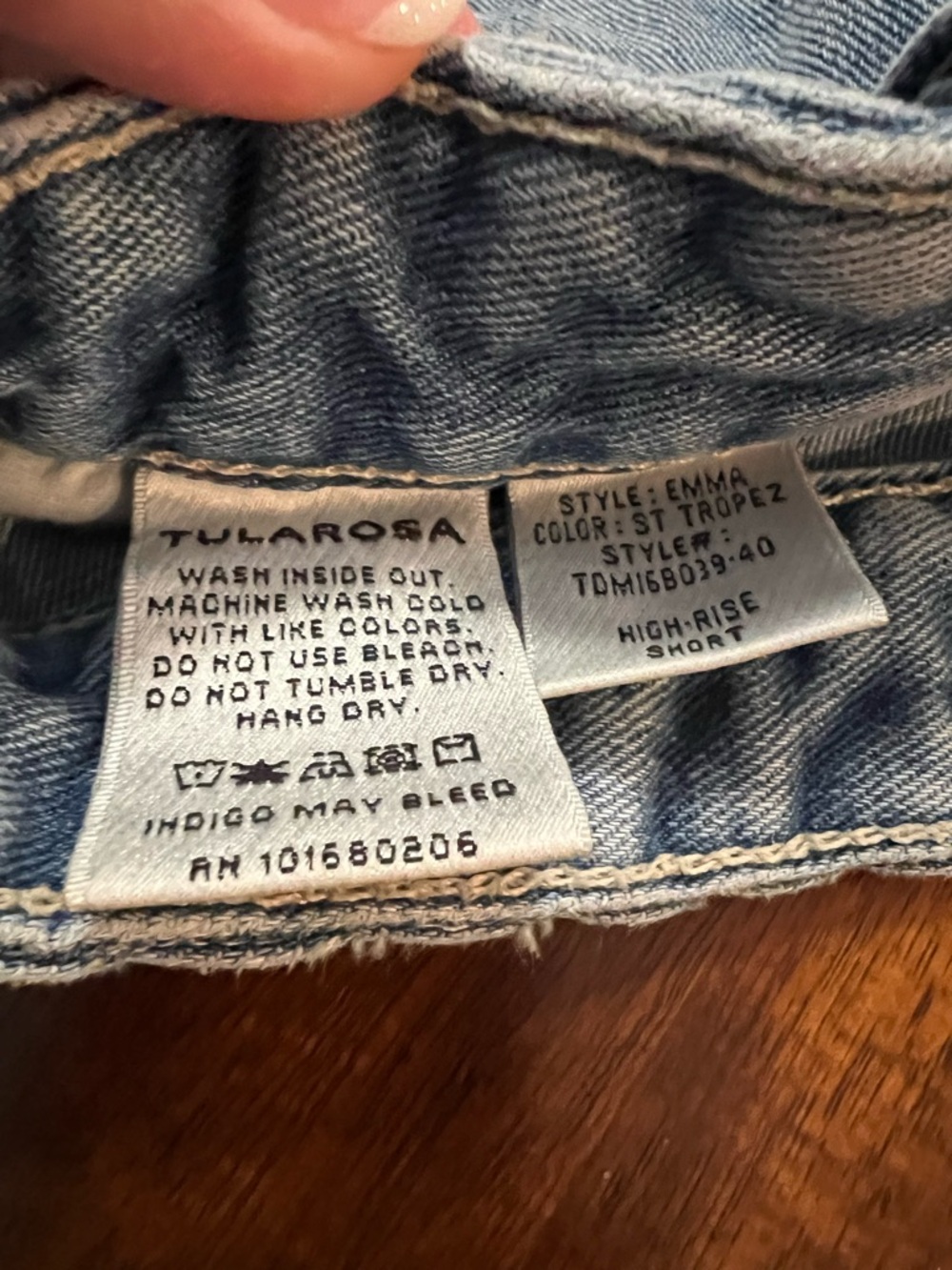 Tularosa Emma High-Rise Denim Shorts in St Tropez Light Wash - Picture 6 of 6